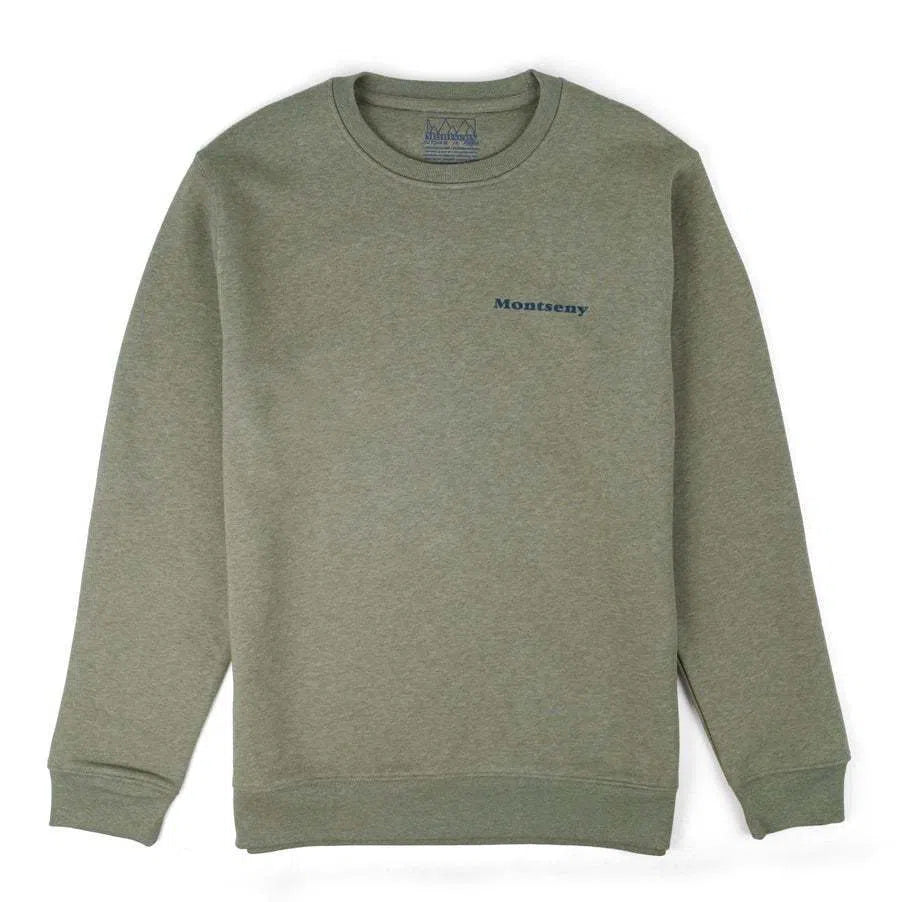 LASER Montseny Crewneck Sweatshirt - Moss Green-Sweatshirts-