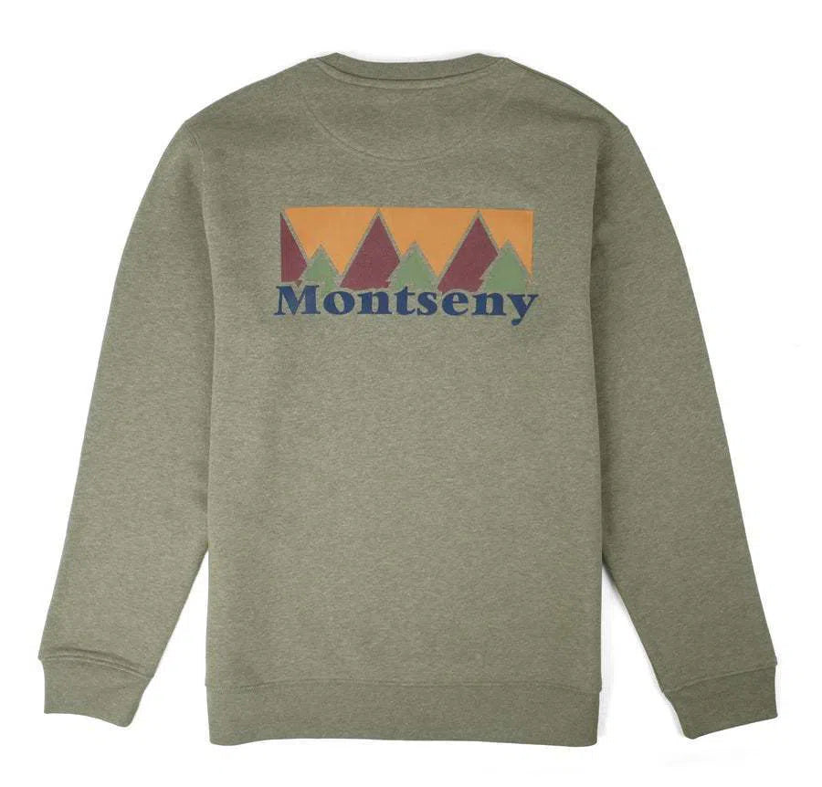 LASER Montseny Crewneck Sweatshirt - Moss Green-Sweatshirts-70315398