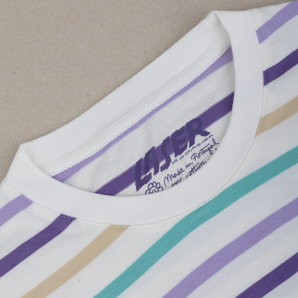 LASER x RODAGIRA Girona Pocket Tee - Stripes