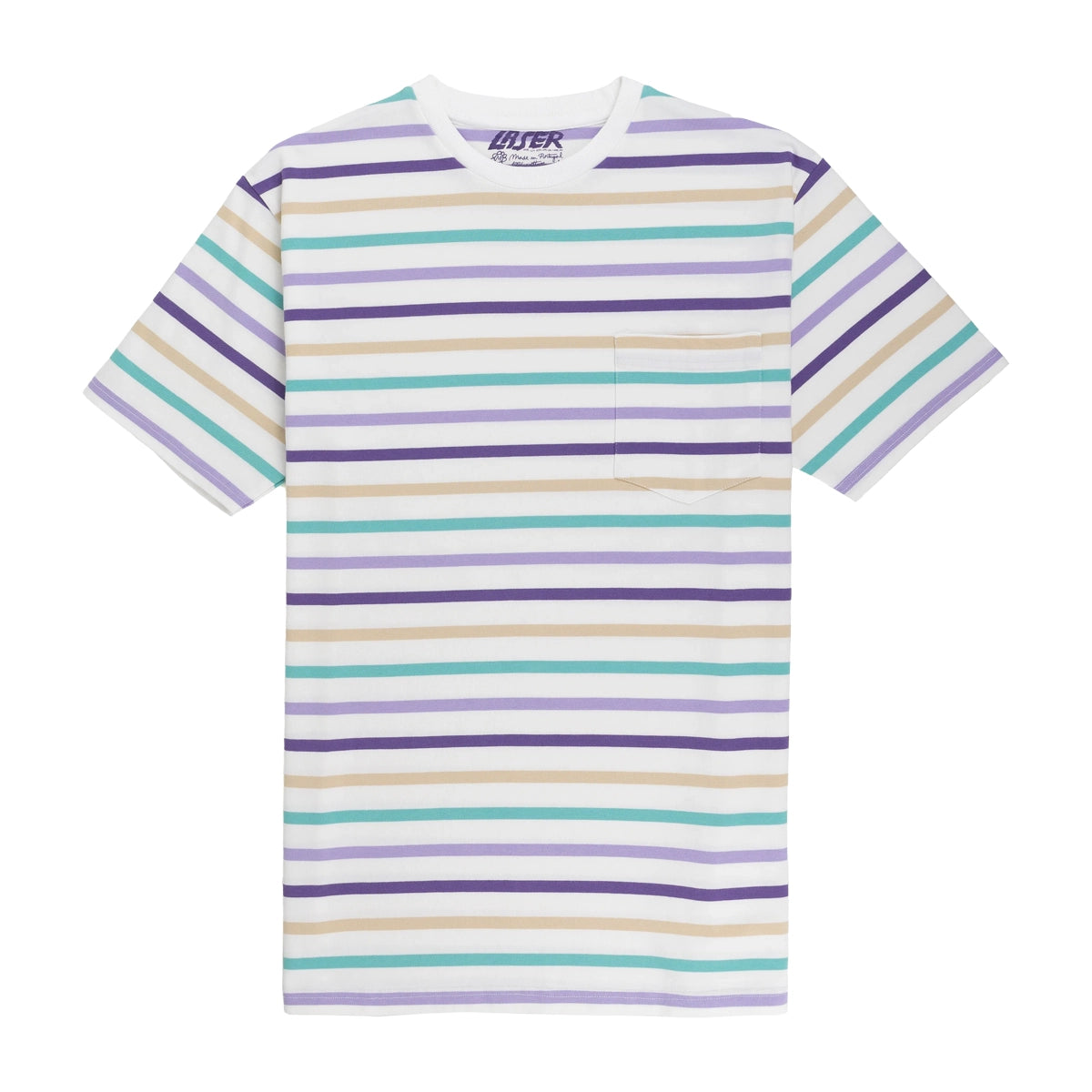 LASER x RODAGIRA Girona Pocket Tee - Stripes