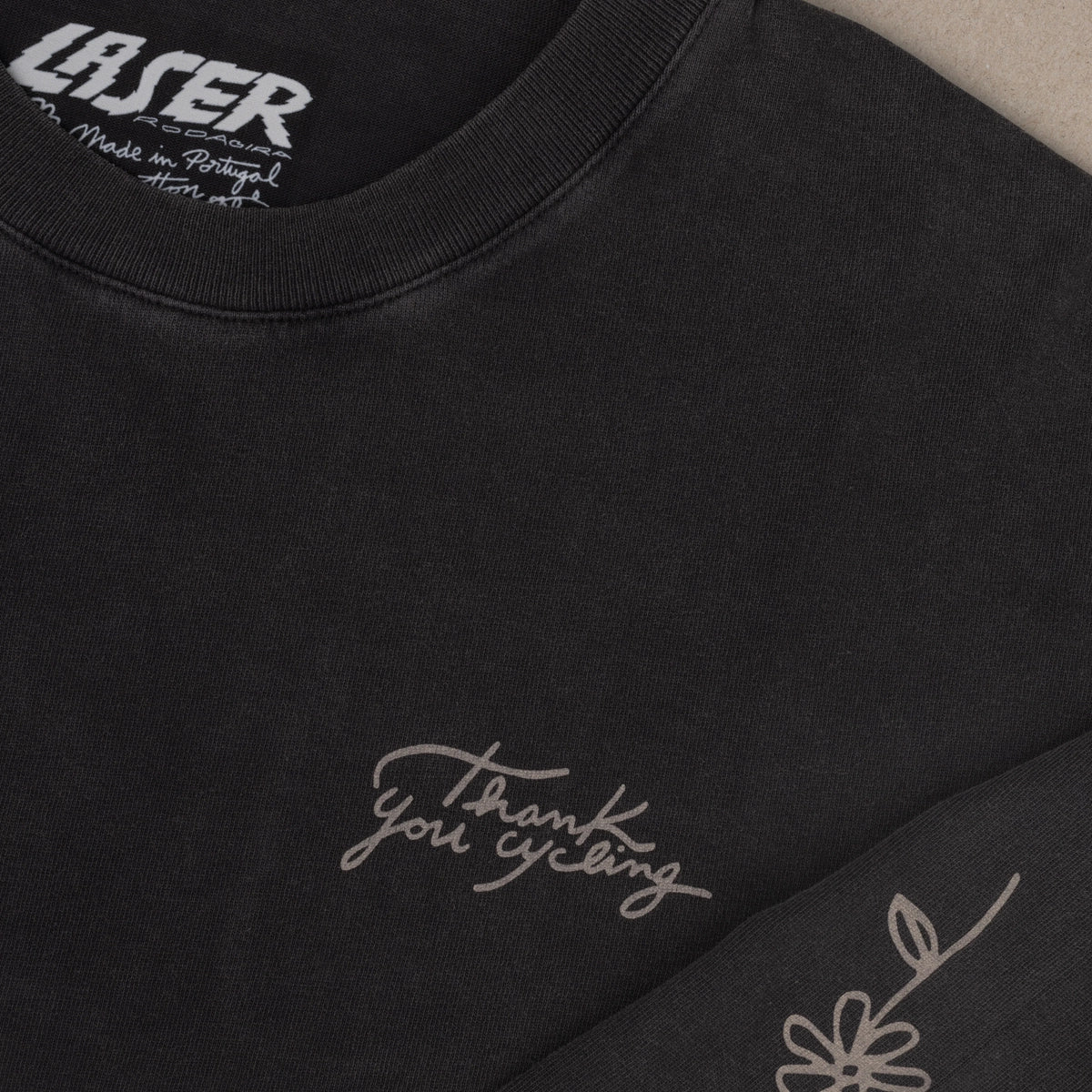 LASER x RODAGIRA Long Sleeve Tshirt - Faded Black