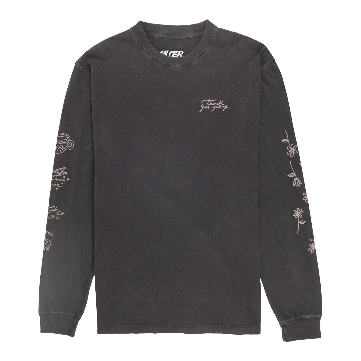 LASER x RODAGIRA Long Sleeve Tshirt - Faded Black