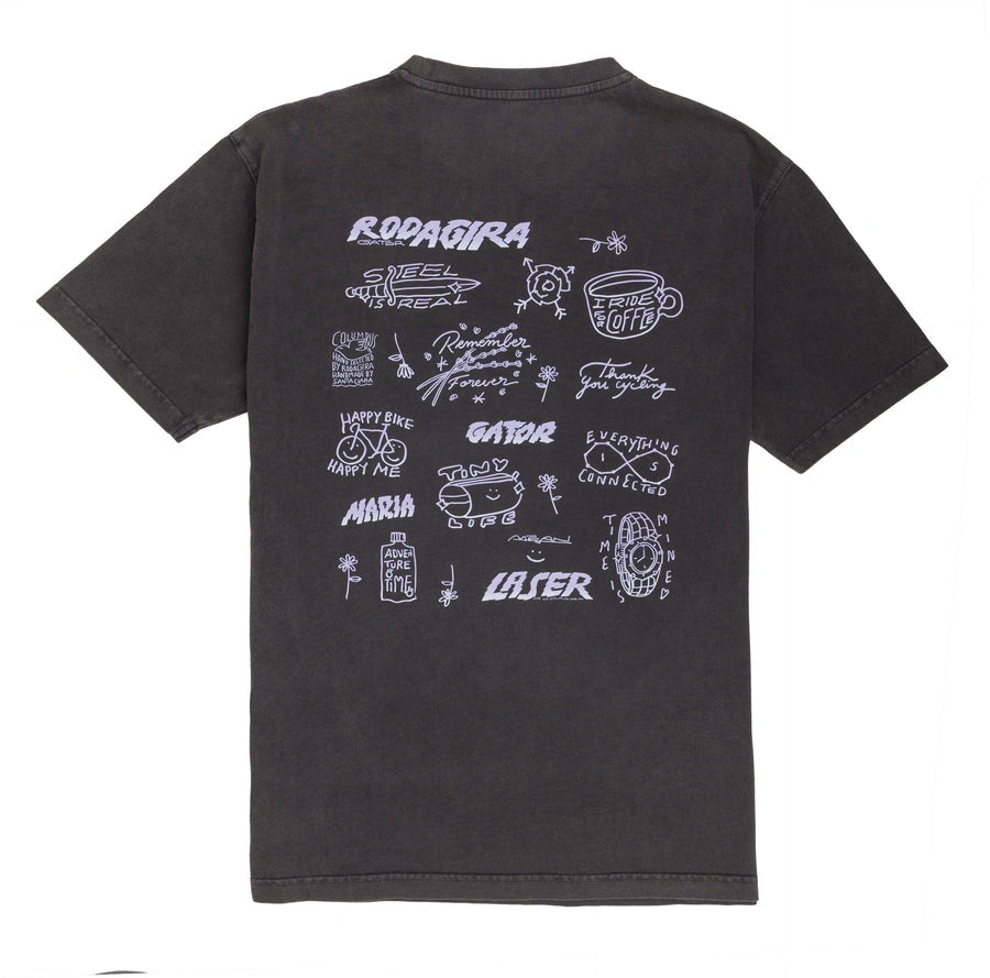 LASER x RODAGIRA Tee - Faded Black