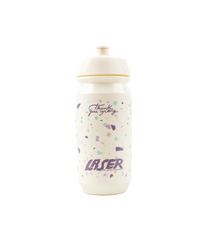 LASER x RODAGIRA Thank You For Cycling Water Bottle - Cream