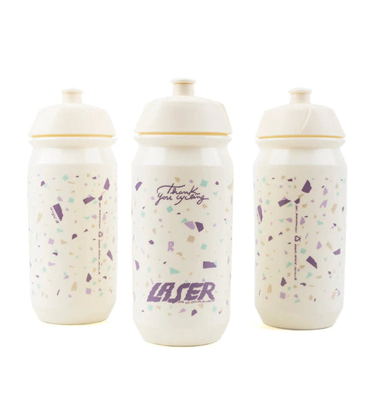 LASER x RODAGIRA Thank You For Cycling Water Bottle - Cream