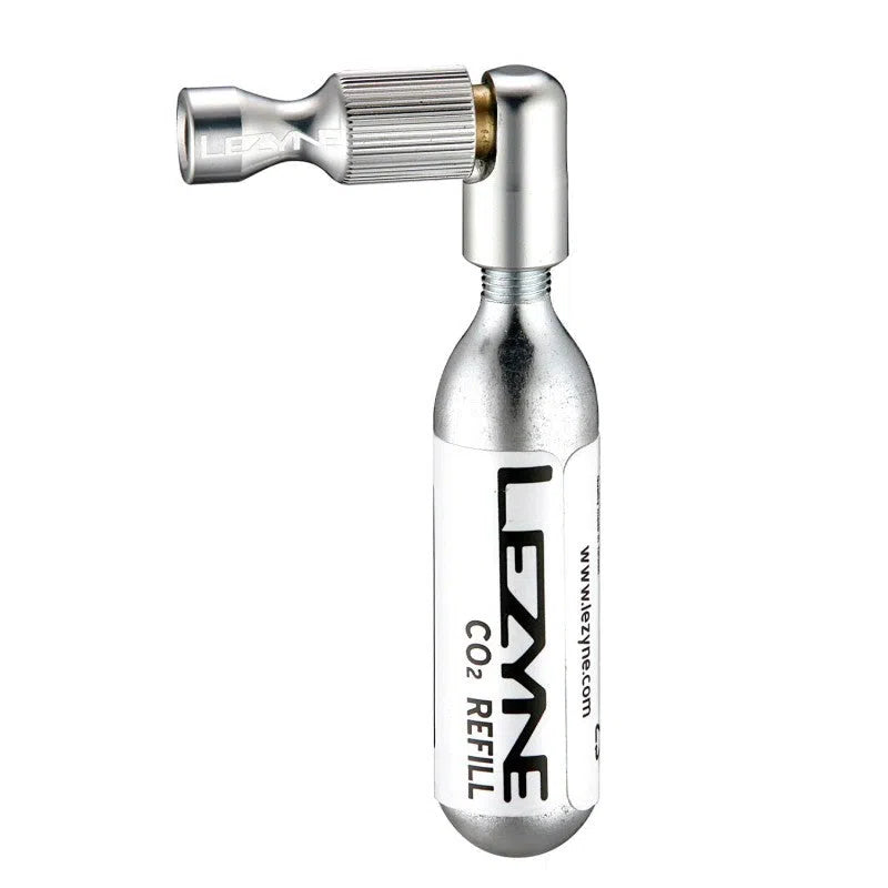 LEZYNE TRIGGER DRIVE CO2 (SHRADER/PRESTA) NEOPRENE 16G CARTRIDGE - Silver-Pumps and CO2-4712805971367