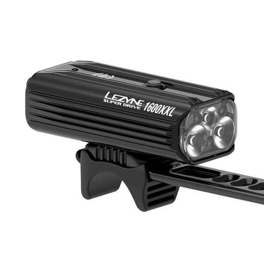 LEZYNE SUPER DRIVE 1600XL LUMENS FRONT LIGHT - BLACK-Front Lights-4712806002619