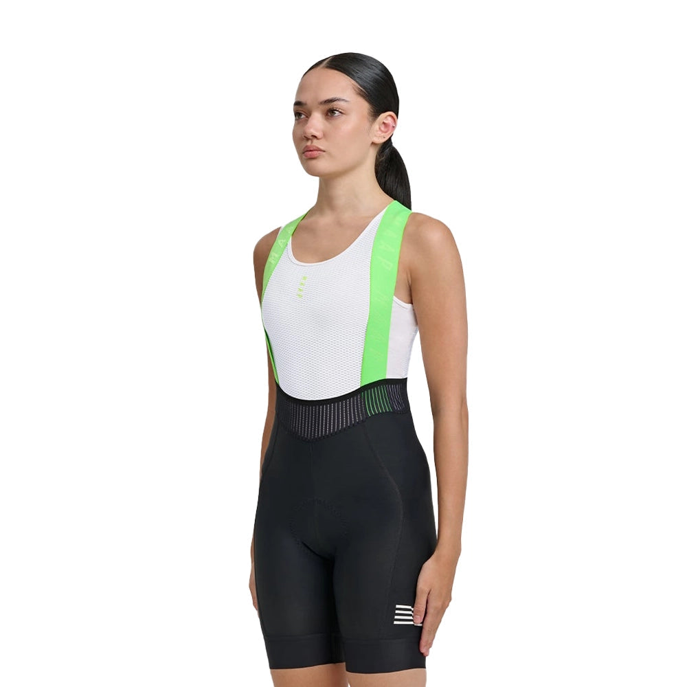 MAAP Eclipse Team Evo Women Bib Shorts - Black/Fluro Green-Women Bib Shorts-