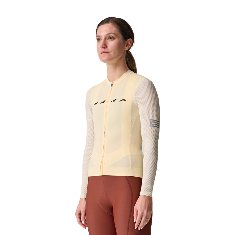 MAAP Evade Pro Base Women LS Jersey AW2023 - Sandstone/Limestone-Women Long Sleeve Jerseys-