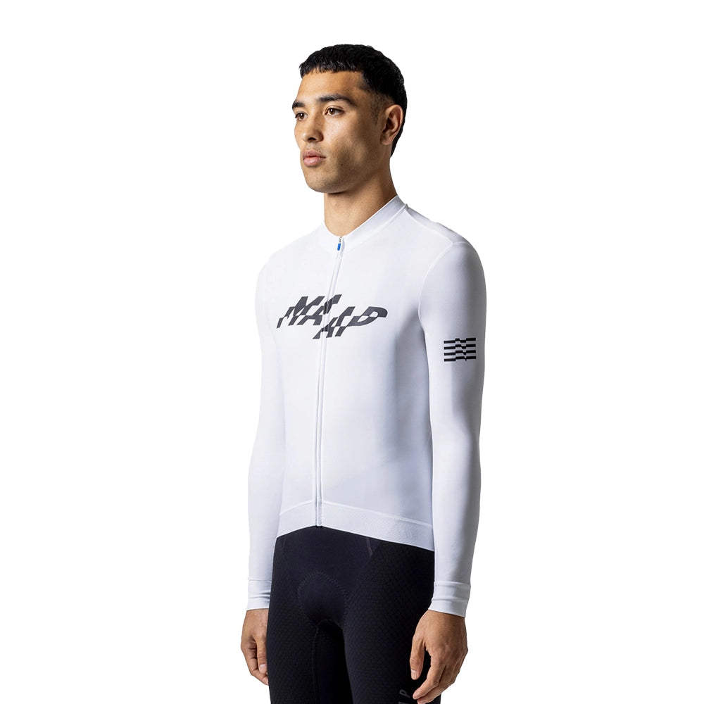 MAAP Fragment Thermal LS Jersey AW2023 - White-Long Sleeve Jerseys-