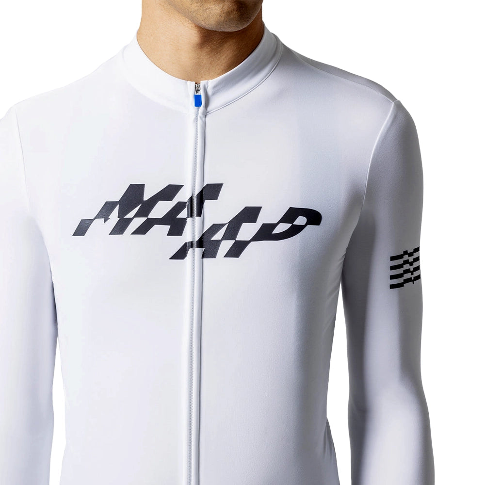 MAAP Fragment Thermal LS Jersey AW2023 - White-Long Sleeve Jerseys-