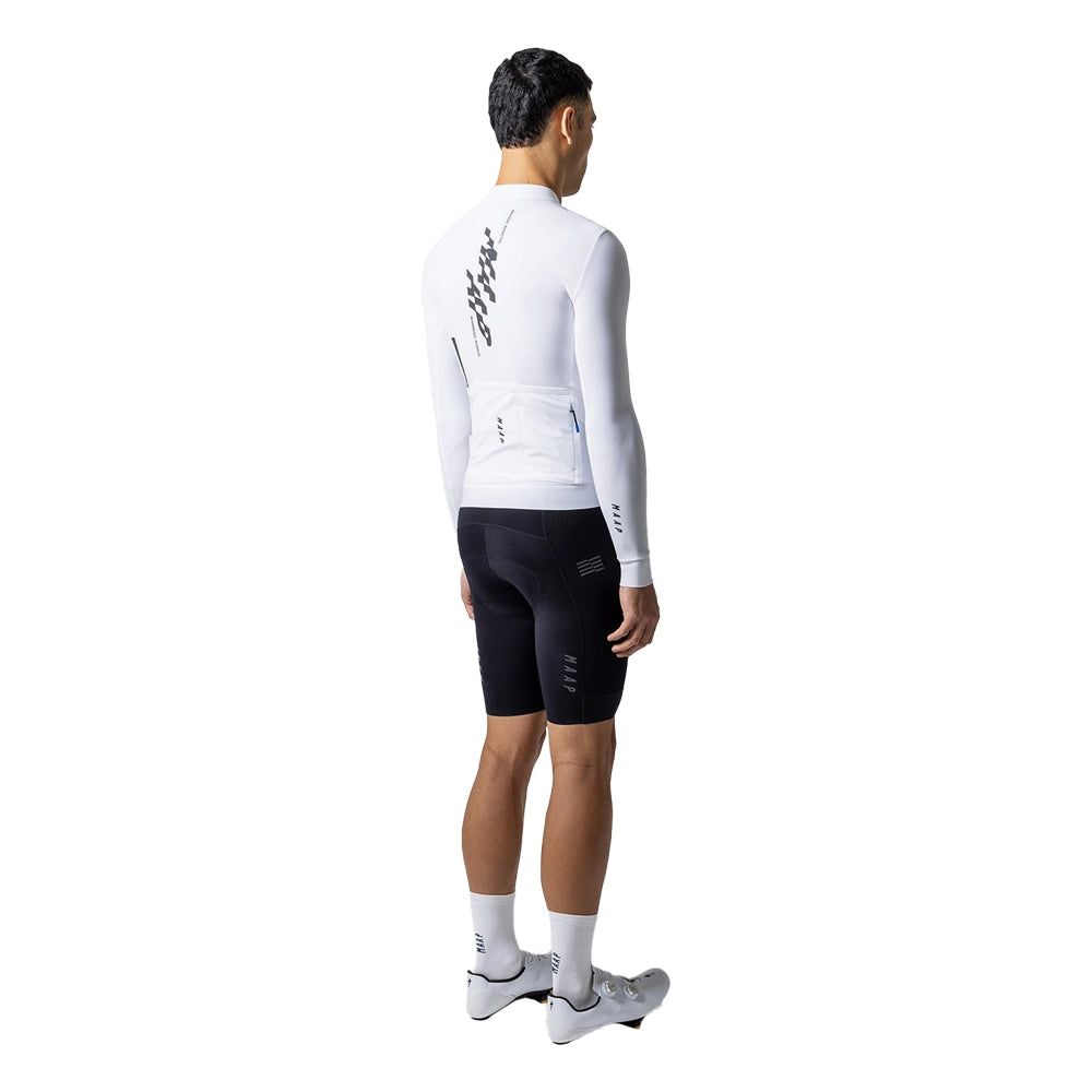 MAAP Fragment Thermal LS Jersey AW2023 - White-Long Sleeve Jerseys-