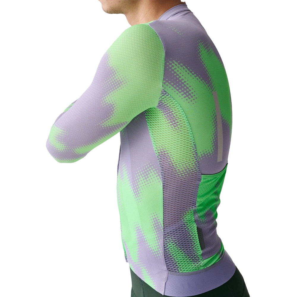 MAAP x Lifeplus Wahoo Team Pro Air LS Jersey 2.0 - Purple Ash/Aqua Green-Long Sleeve Jerseys-