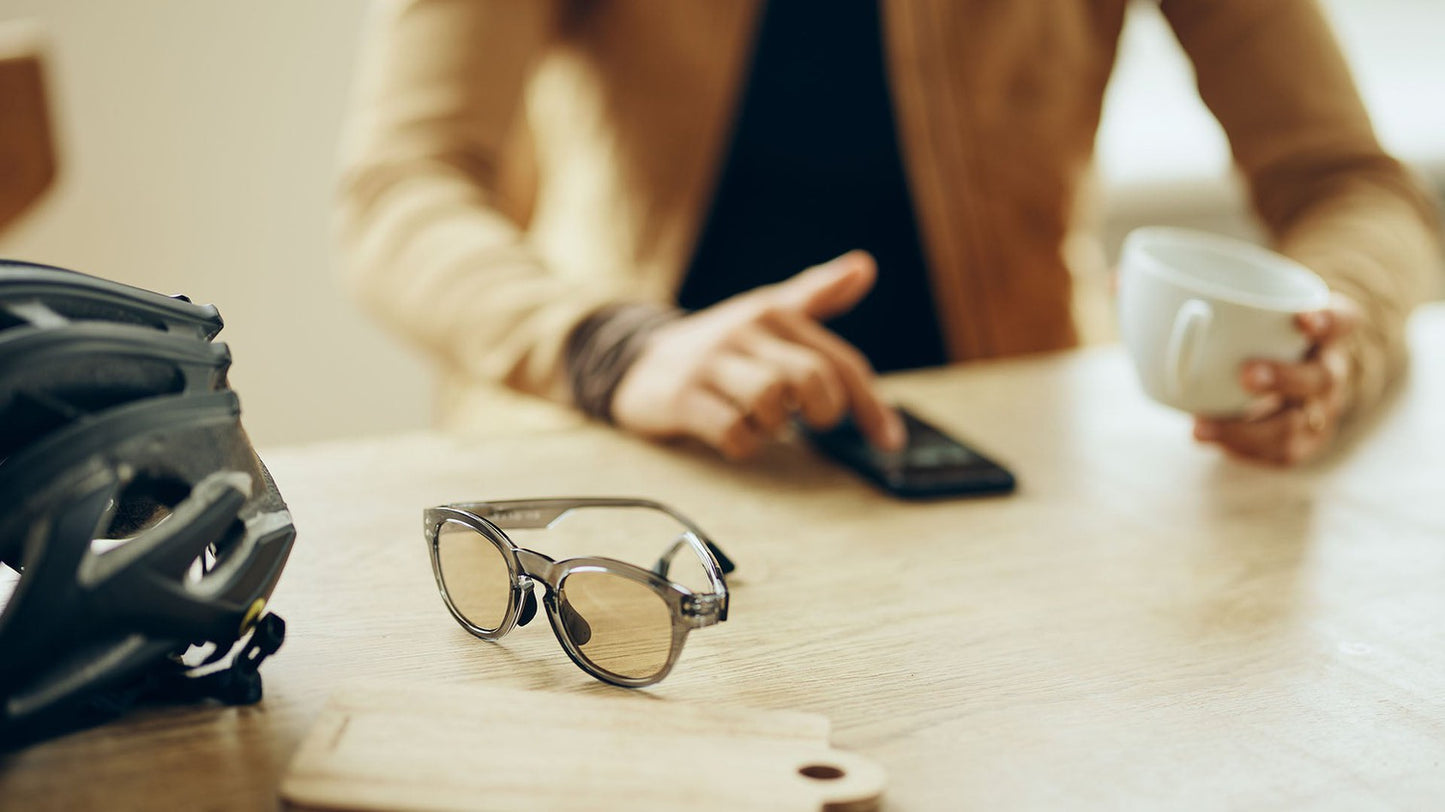 Café du Cycliste Eyewear Maurice - Deep Grey Frame Brown Photocromic Lens-Eyewear-3700955380871