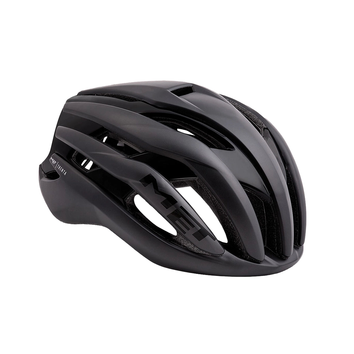 MET Trenta MIPS Cycling Helmet - Black Glossy-Velodrom CC