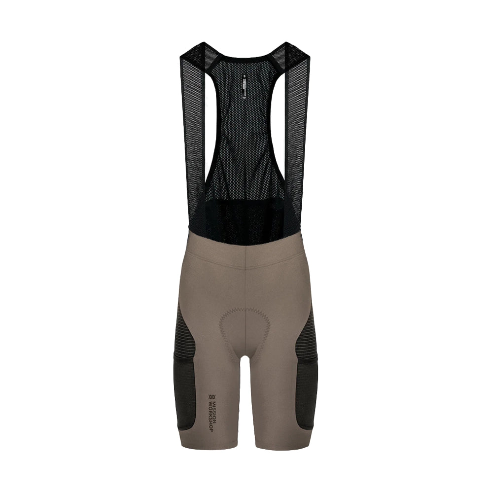 MISSION WORKSHOP Pro Bib Shorts - Coffee Brown-Bib Shorts-78633801