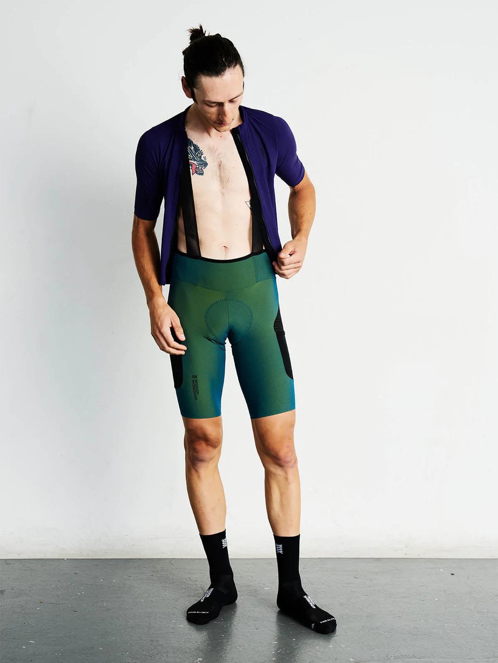 MISSION WORKSHOP Pro Bib Shorts - Forrest Green-Bib Shorts-