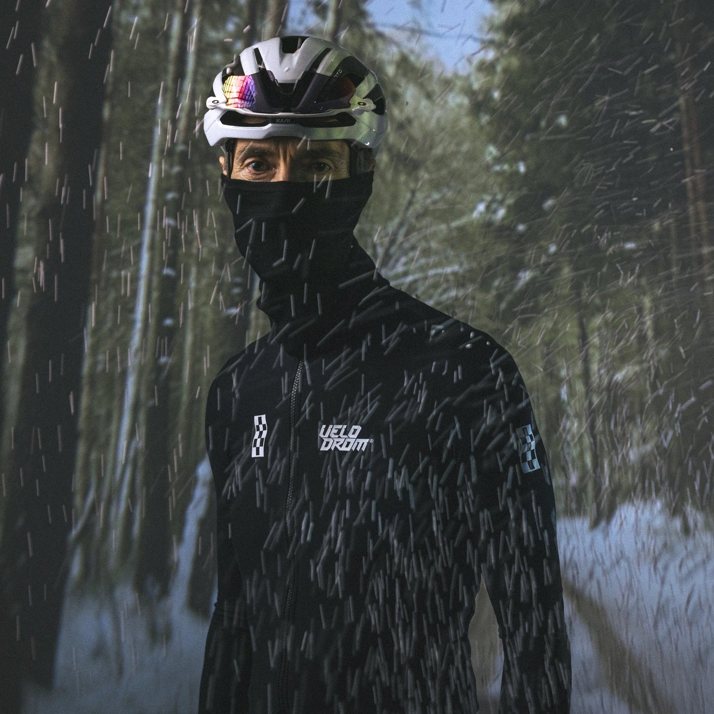 VELODROM RaceDay Thermal Long Sleeve Jersey 2.0 - Black/White