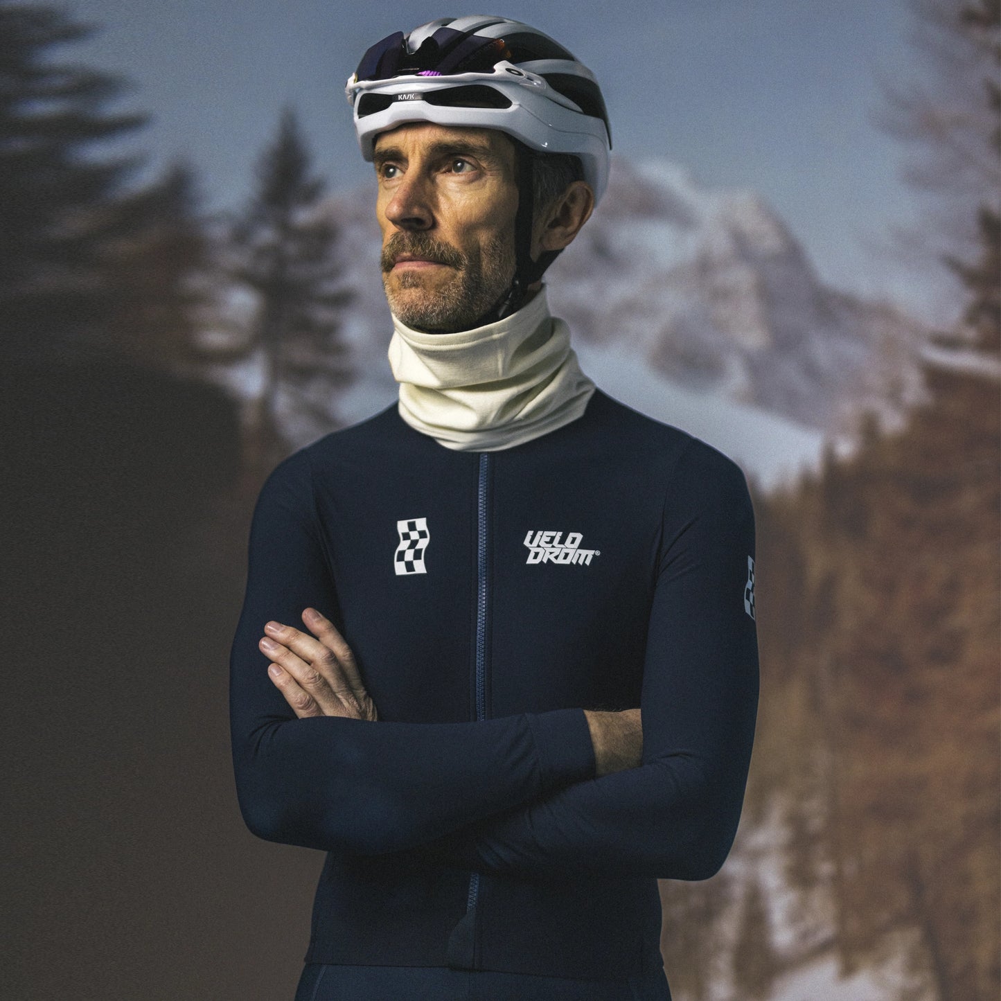 VELODROM RaceDay 2.0 Thermal Long Sleeve Jersey - Navy/White