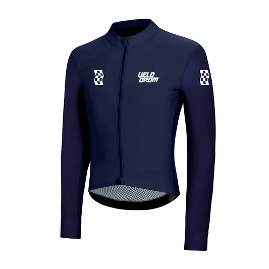 VELODROM RaceDay 2.0 Thermal Long Sleeve Jersey - Navy/White