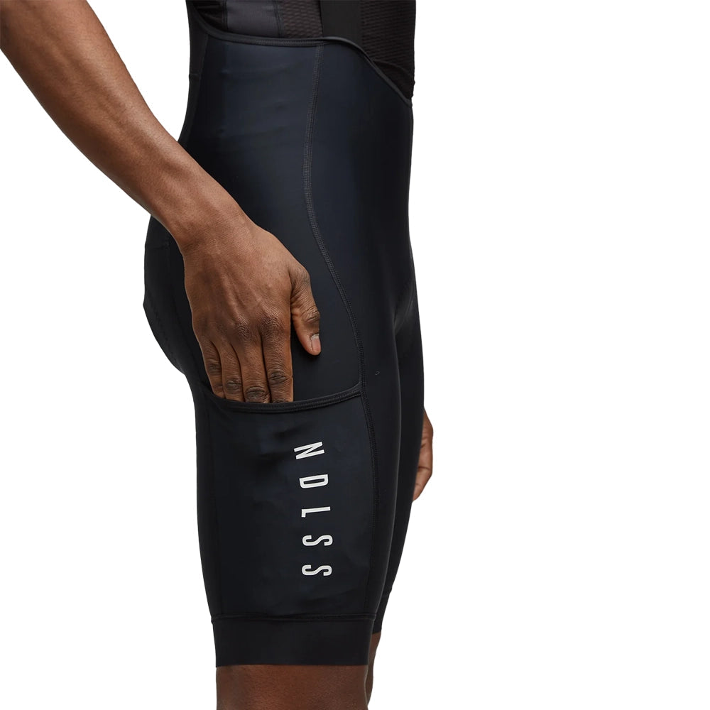 NDLSS Cargo Bib Shorts - Black-Bib Shorts-