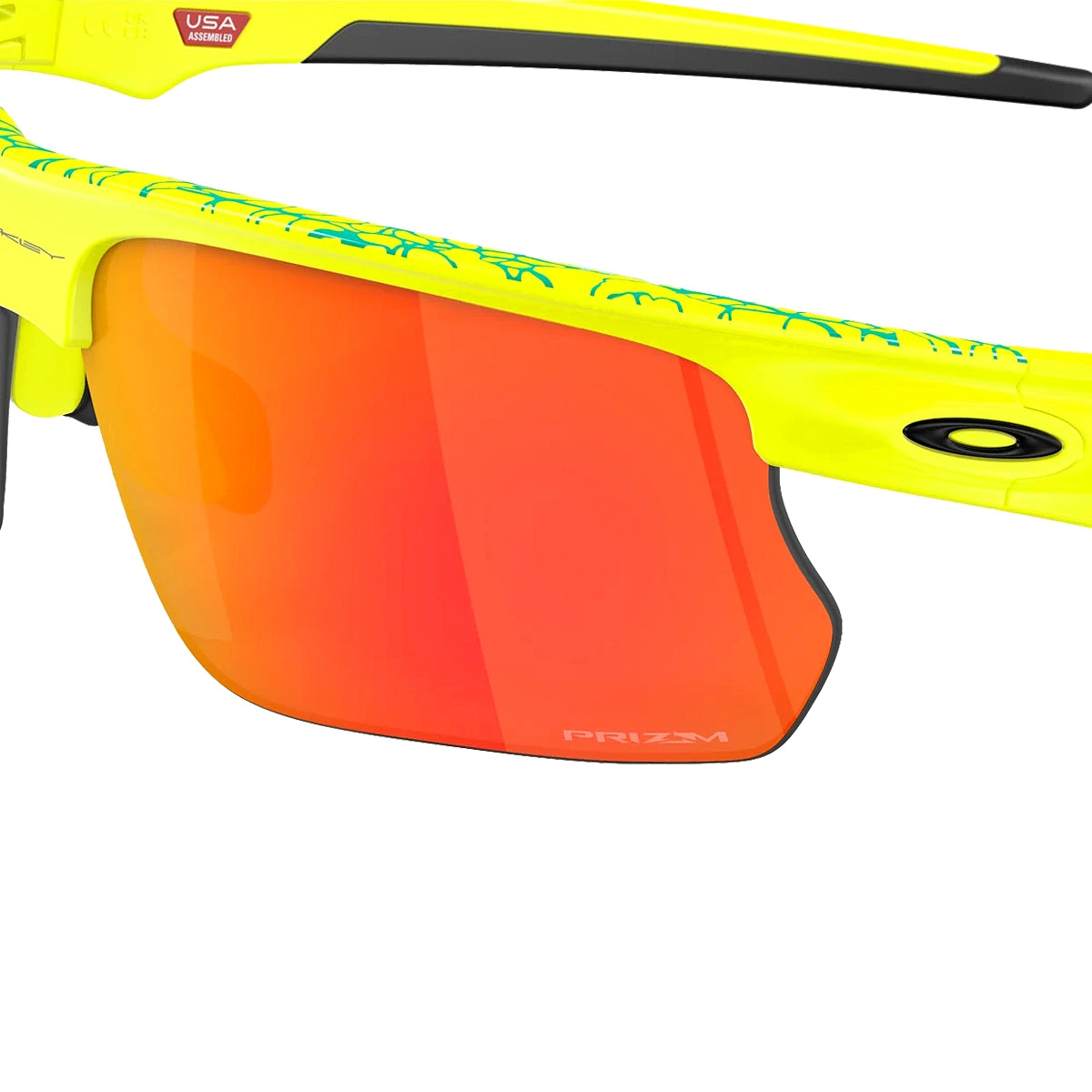 OAKLEY Bisphaera Eyewear Inner Spark - Matte Tennis Ball Yellow/Celeste Neuron Prizm Ruby-Eyewear-888392638328