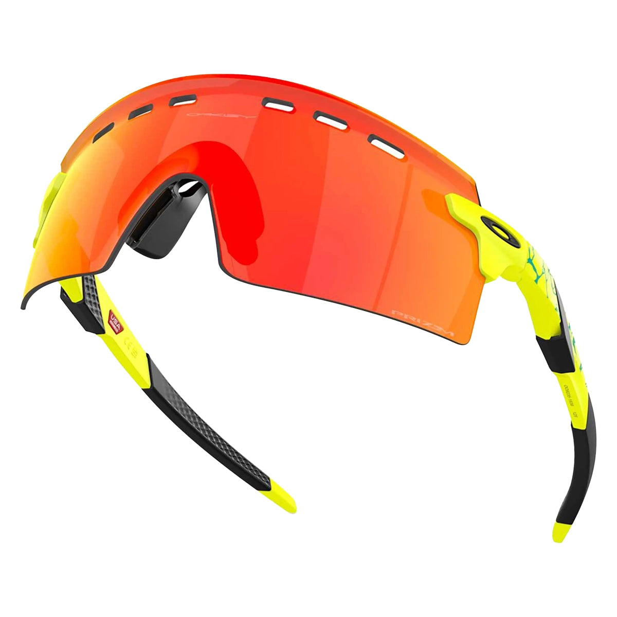 OAKLEY Encoder Strike Vented Eyewear Inner Spark - Matte Tennis Ball Yellow Prizm Ruby-Eyewear-888392640017