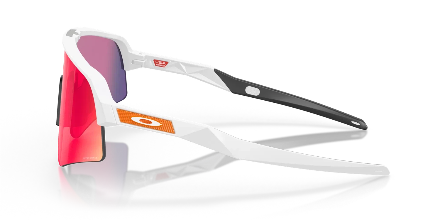 OAKLEY Sutro Lite Sweep Eyewear - Matte White Prizm Road White/Red Frame-Eyewear-888392603975