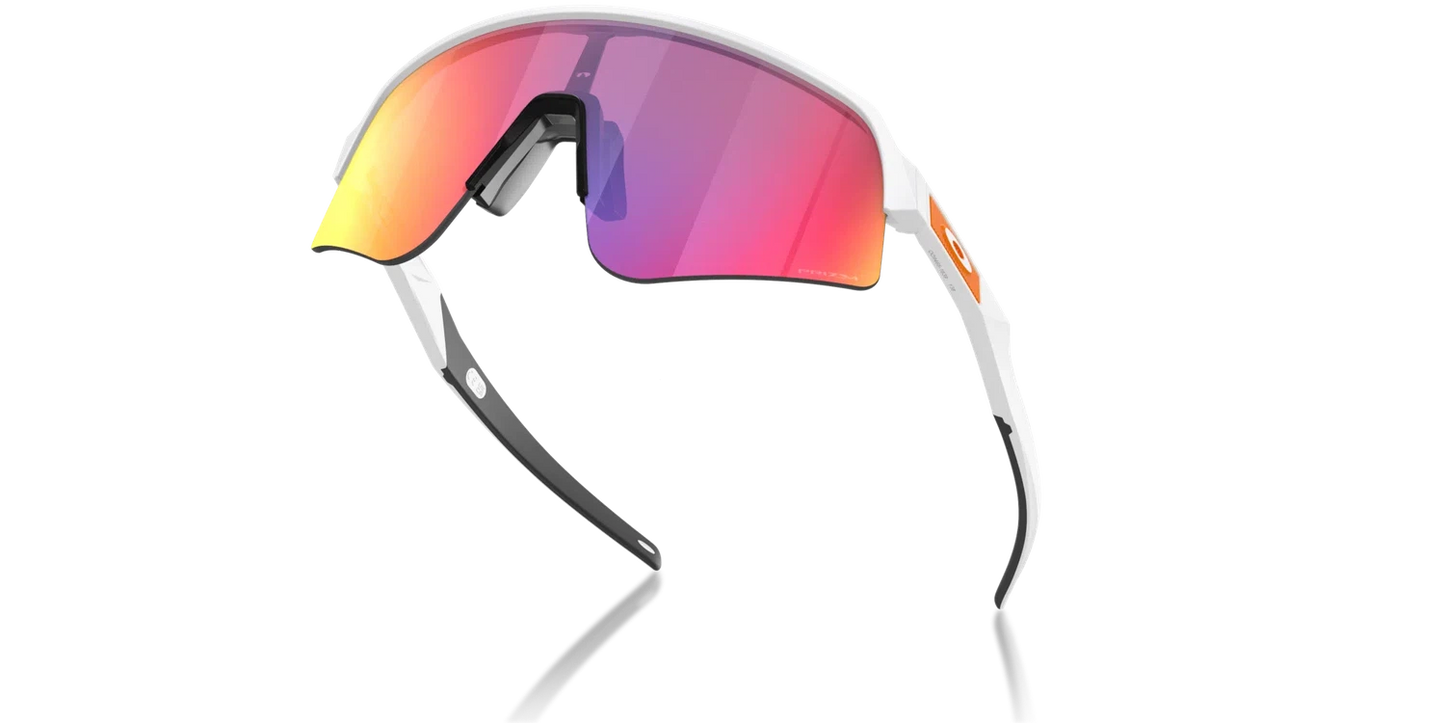 OAKLEY Sutro Lite Sweep Eyewear - Matte White Prizm Road White/Red Frame-Eyewear-888392603975