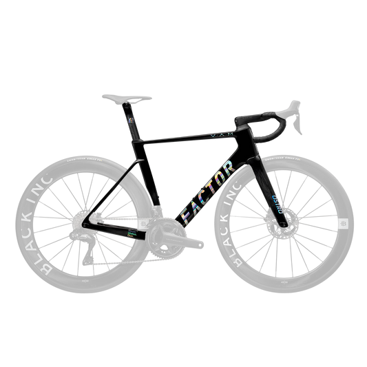 FACTOR OSTRO Premium Package Cuadre Bicicleta - Black/Chrome (includes Tija de seient y Manillar)