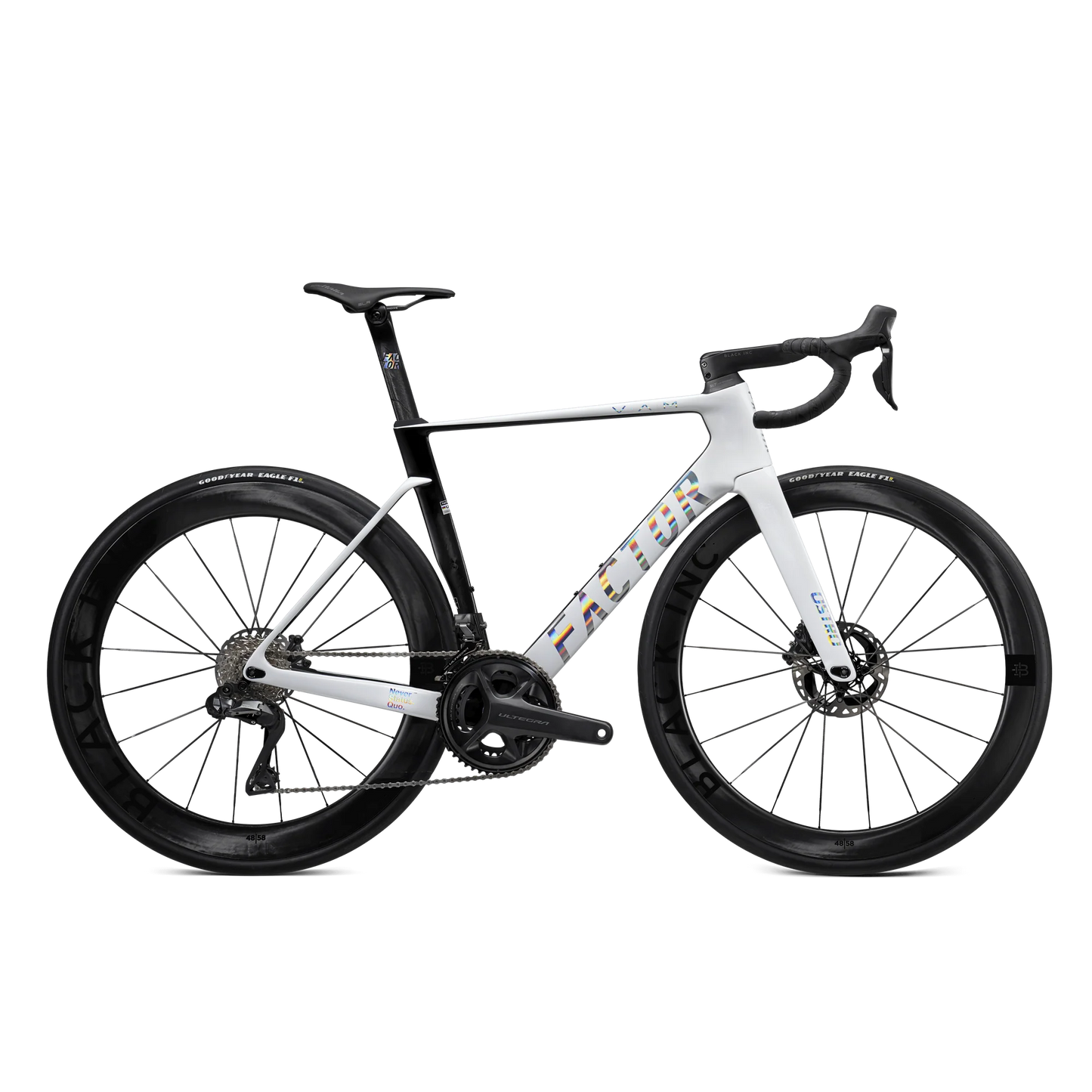 FACTOR OSTRO VAM Road Bike Shimano Ultegra DI2 Black Inc Wheels - White Chrome