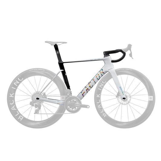 FACTOR OSTRO Premium Package Cuadre Bicicleta - White/Chrome (includes Tija de seient y Manillar)