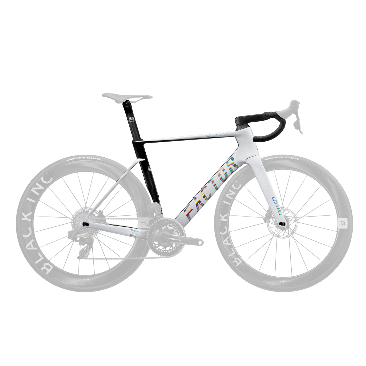 FACTOR OSTRO Premium Package Frameset - White/Chrome (includes seatpost and handlebar)-Road Frameset-92589385