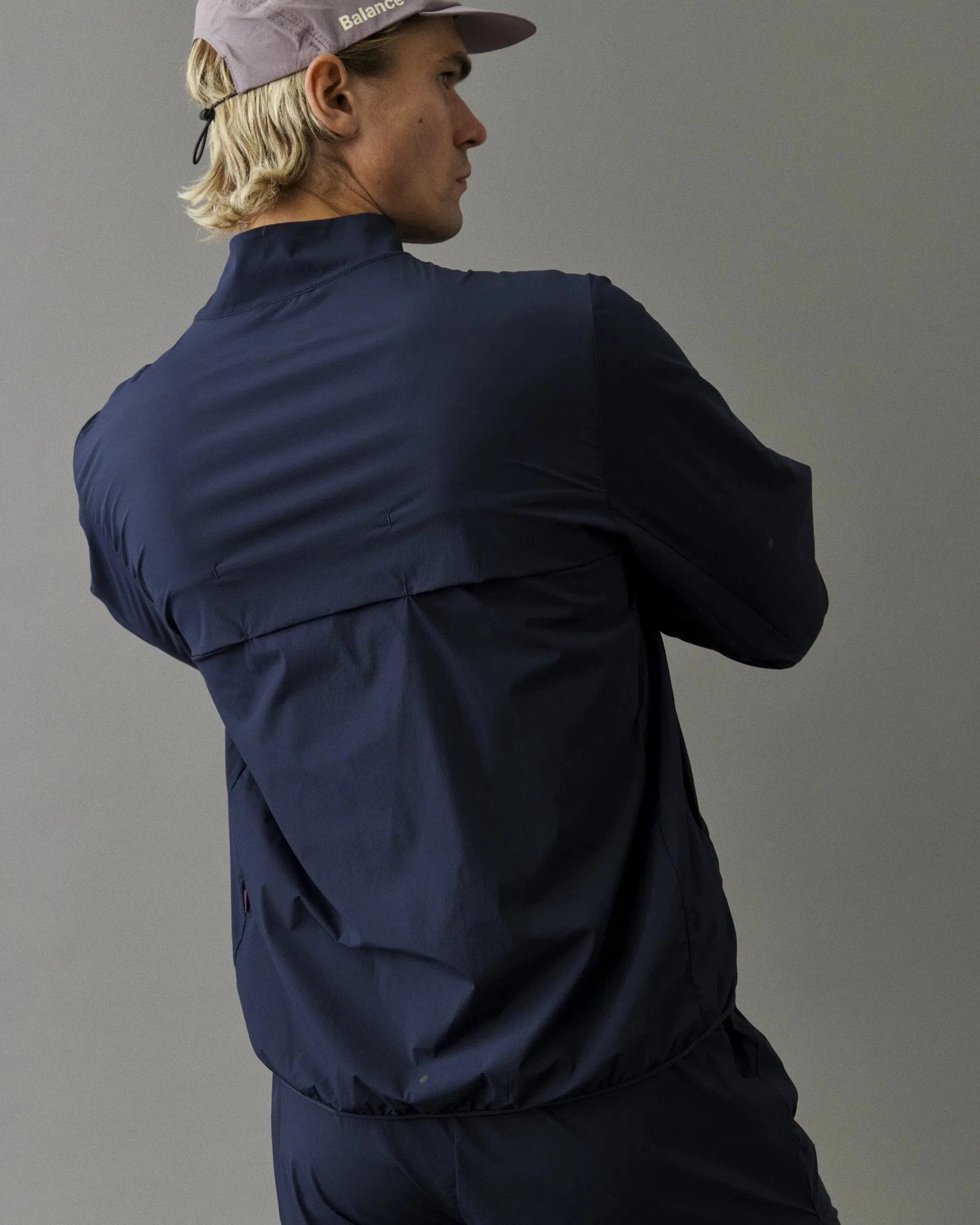 PAS NORMAL STUDIOS Balance Half Zip Jacket - Navy