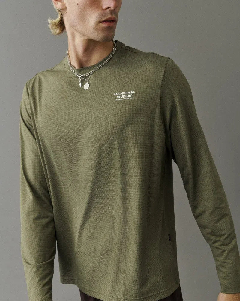 PAS NORMAL STUDIOS Balance Long Sleeve Tshirt AW2023 - Olive Grey