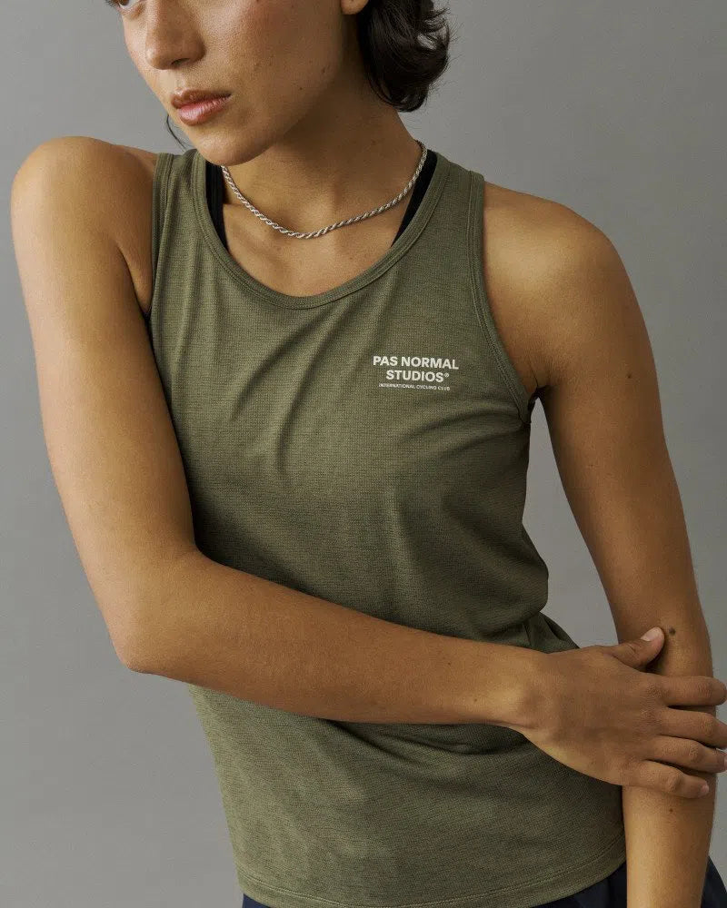 PAS NORMAL STUDIOS Balance Sleeveless Women Top - Olive Grey