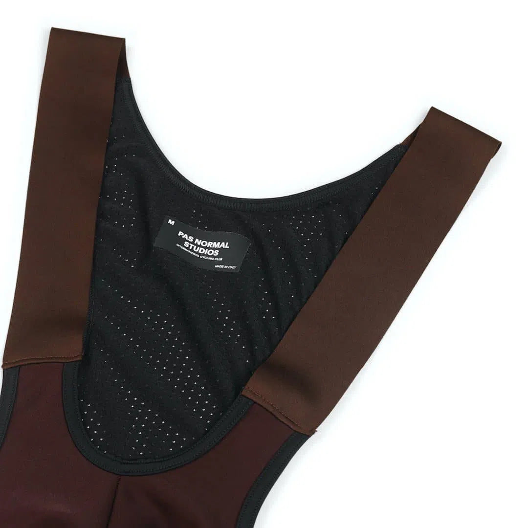 PAS NORMAL STUDIOS Control Fleece Bib Shorts - Dark Red