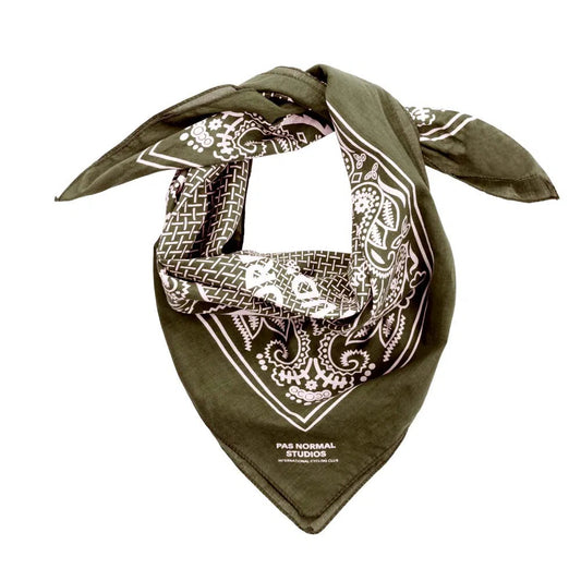 PAS NORMAL STUDIOS ESCAPISM Bandana AW23 - Army Green