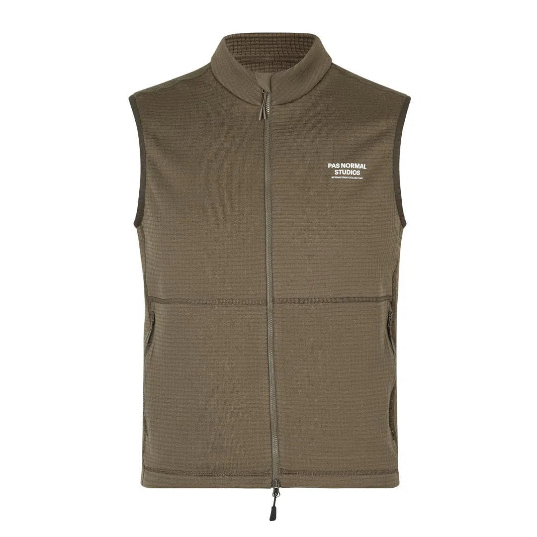 PAS NORMAL STUDIOS ESCAPISM Performance Fleece Vest - Dark Stone