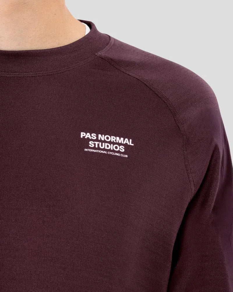 PAS NORMAL STUDIOS ESCAPISM Technical LS Tshirt - Dark Red