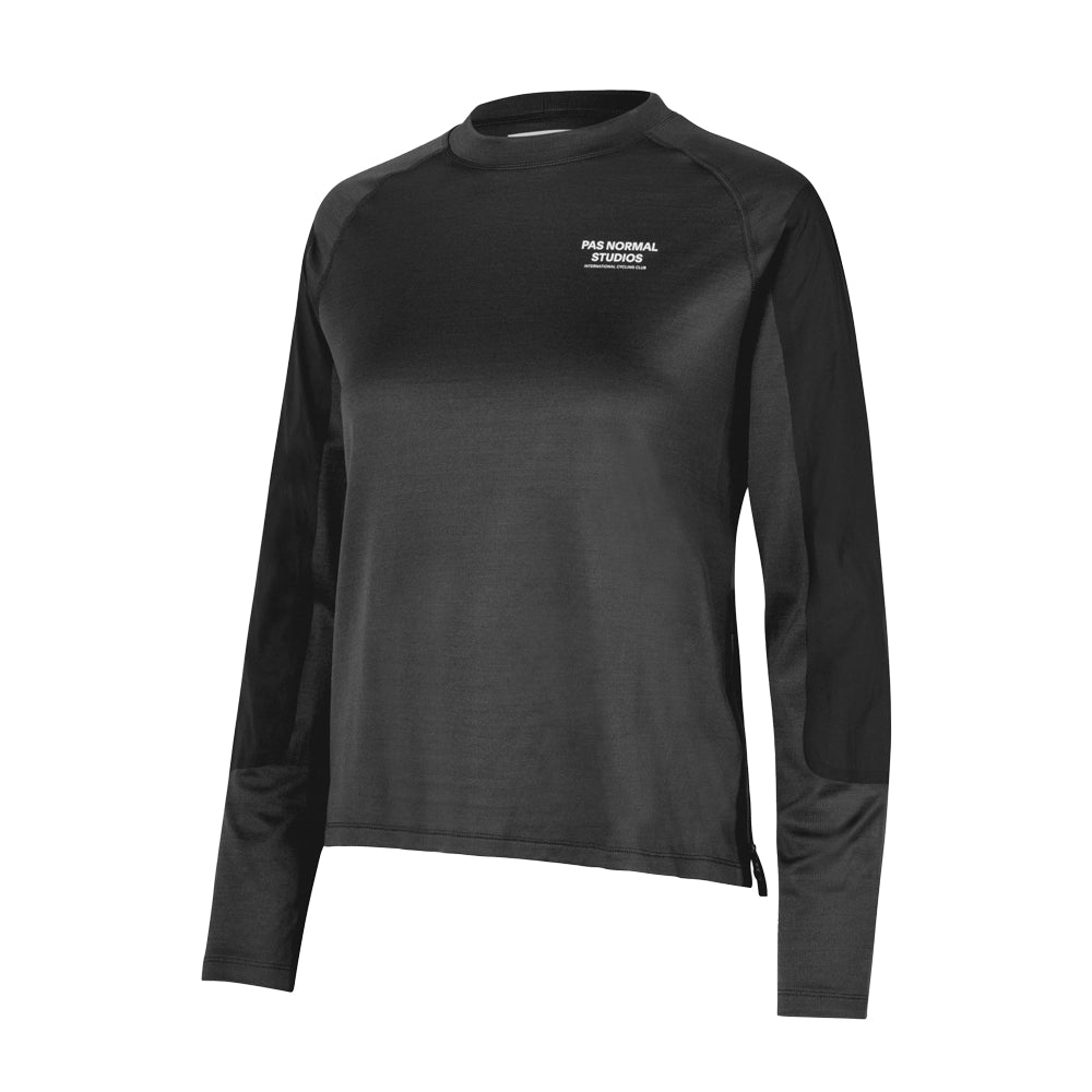 PAS NORMAL STUDIOS ESCAPISM Technical LS Women Tshirt AW23 - Black