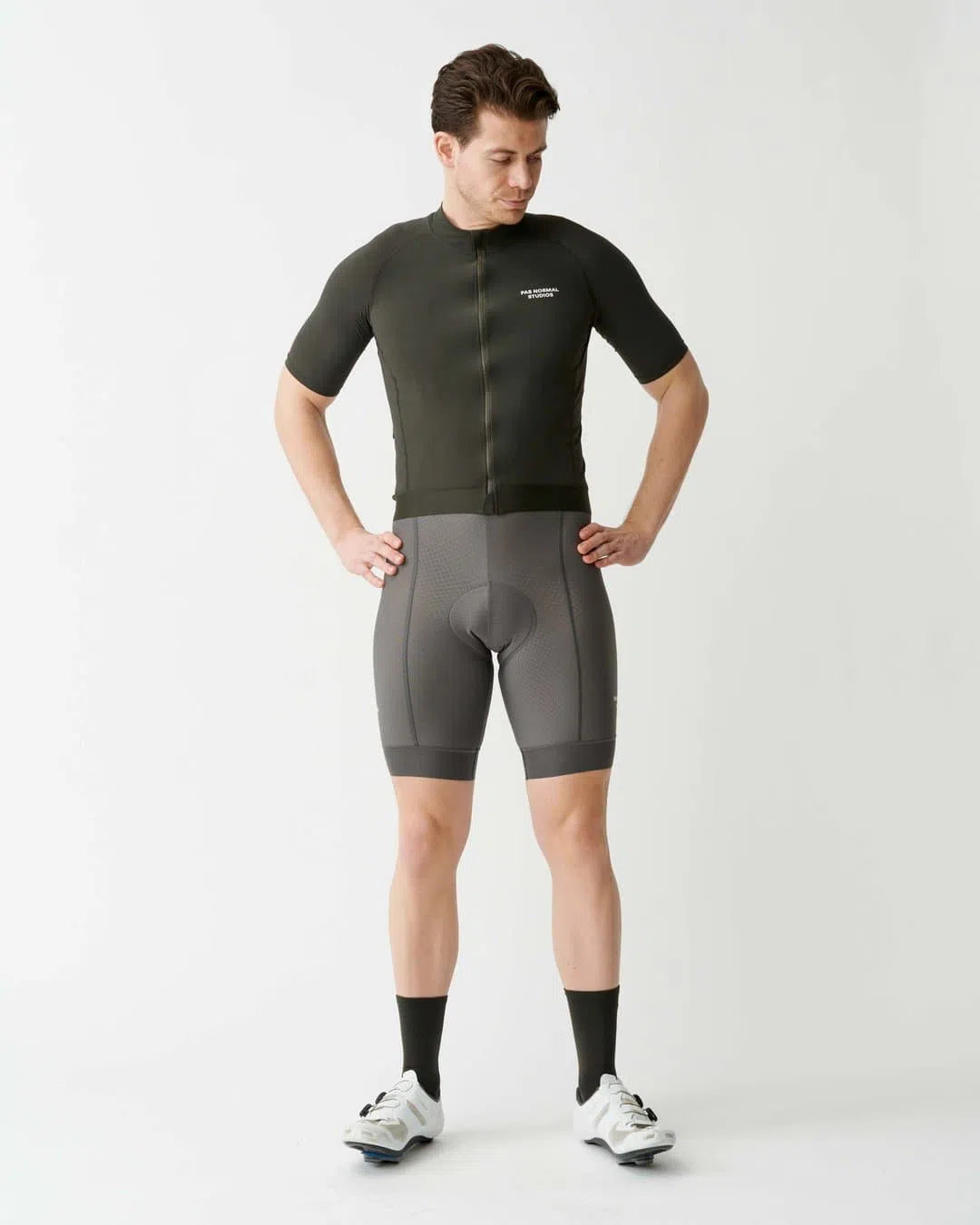 PAS NORMAL STUDIOS Essential Bib Shorts - Dark Grey