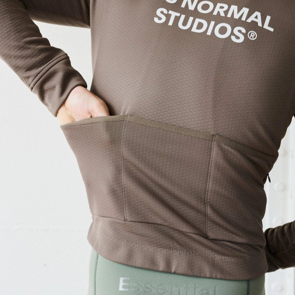 PAS NORMAL STUDIOS Essential Thermal LS Jersey AW23 - Ash Brown