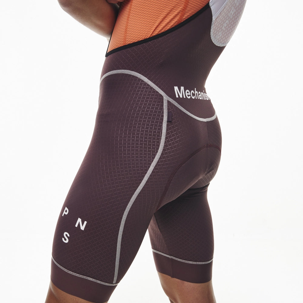 PAS NORMAL STUDIOS Mechanism Bib Shorts SS23 - Light Burgundy