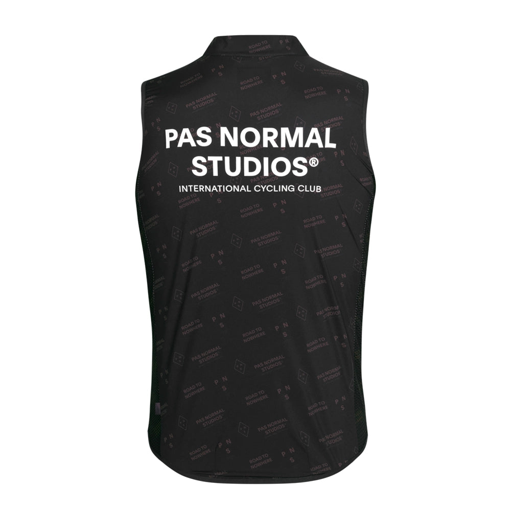 PAS NORMAL STUDIOS Mechanism Late Drop Stow Away Gilet SS23 - Black Contrast