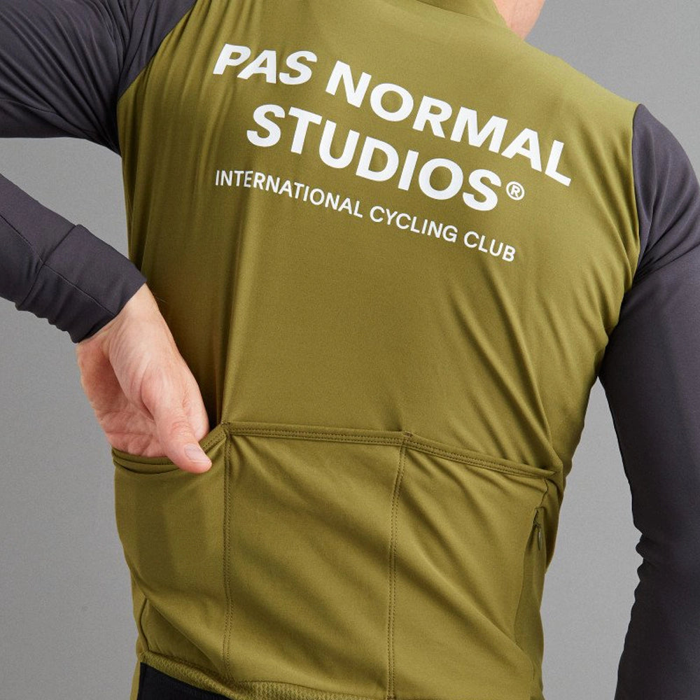 PAS NORMAL STUDIOS Mechanism Long Sleeve Jersey AW23 - Deep Grey/Green