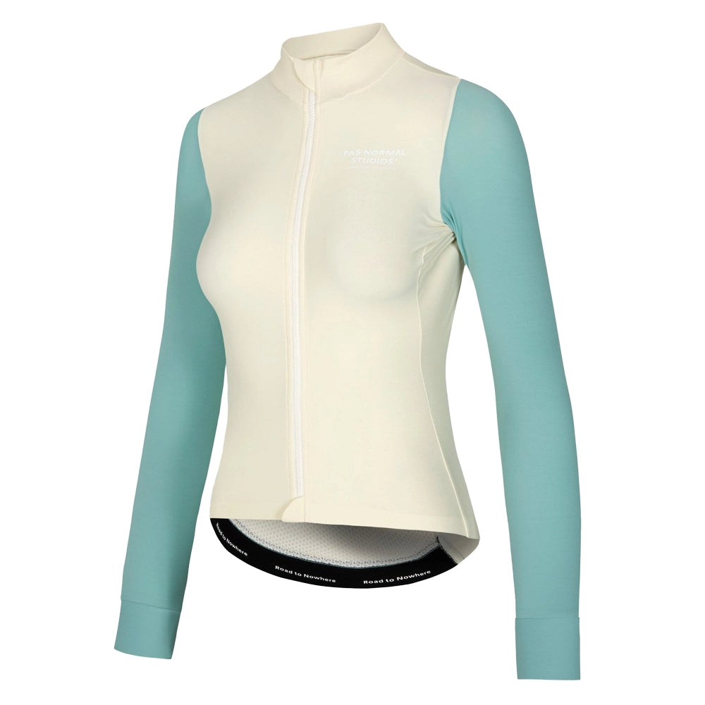 PAS NORMAL STUDIOS Mechanism Long Sleeve Women Jersey AW23 - Off White/Light Teal