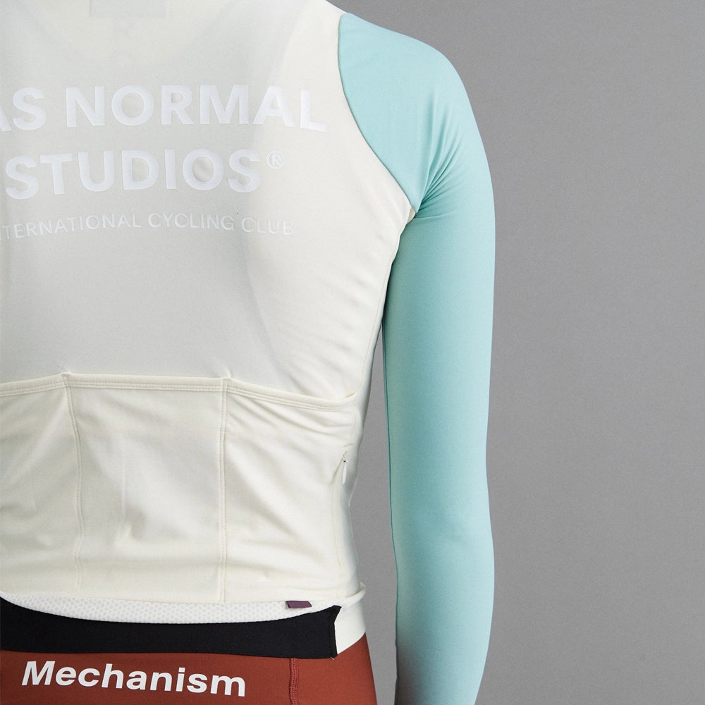 PAS NORMAL STUDIOS Mechanism Long Sleeve Women Jersey AW23 - Off White/Light Teal