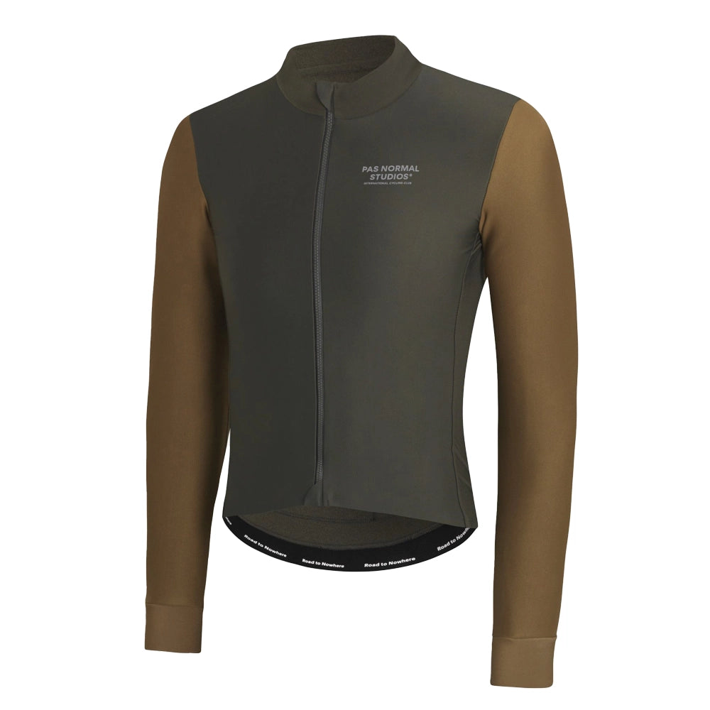 PAS NORMAL STUDIOS Mechanism Thermal Long Sleeve Jersey AW23 - Dark Olive/Army Brown