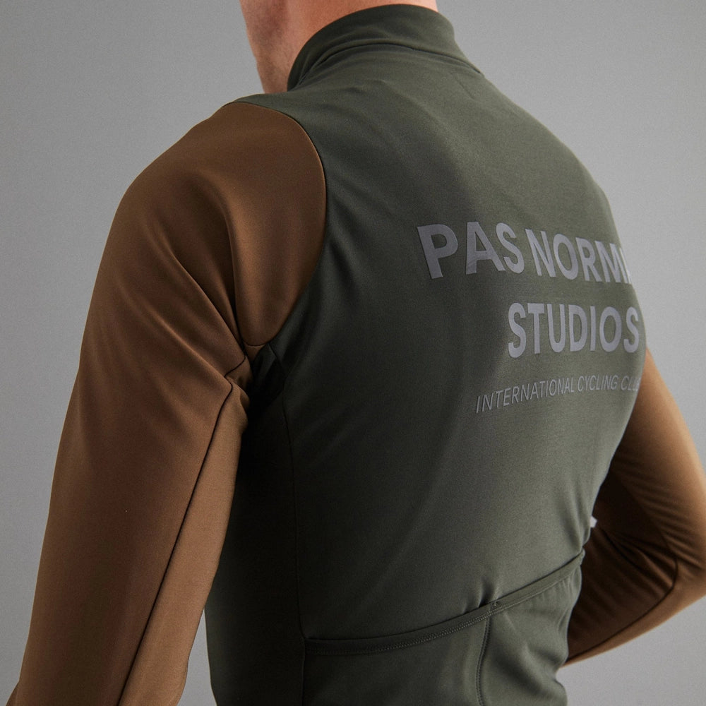 PAS NORMAL STUDIOS Mechanism Thermal Long Sleeve Jersey AW23 - Dark Olive/Army Brown